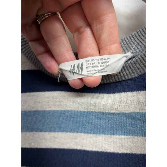 H&M Striped Sweater - Little Boys Size 4-6 Years - Picture 2 of 5